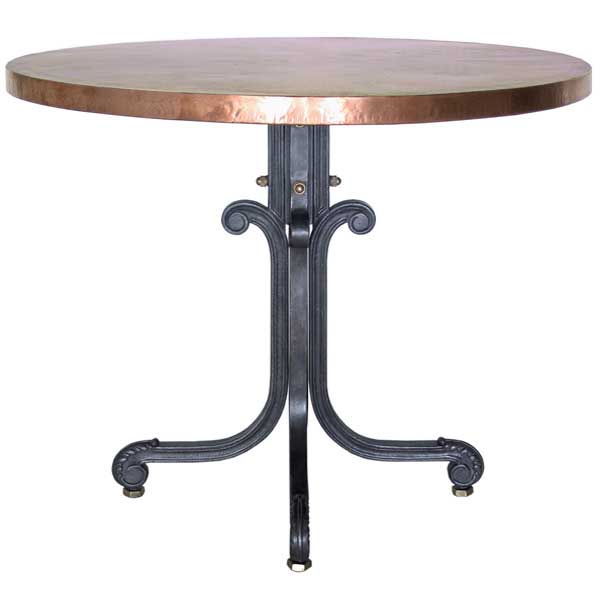 Bistro Table with Copper Top (Round) Gilani Furniture
